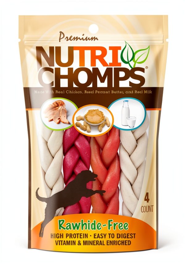 Scott Pet Braid Sticks Rawhide Free Dog Chews Assorted-0