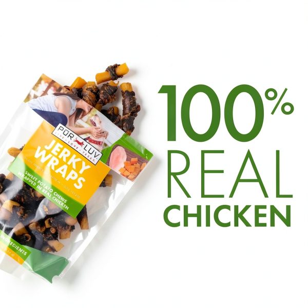Pur Luv Chicken Jerky Dog Treats Sweet Potato Chews-5
