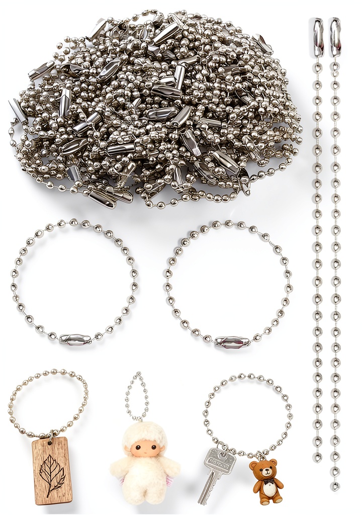Asofelk stainless steel ball chain set displayed on a work surface