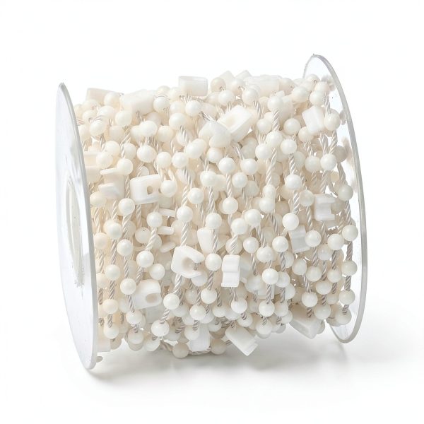 Liyeehao Iron Vertical Blind Bead Chain Manual White Indoor-6
