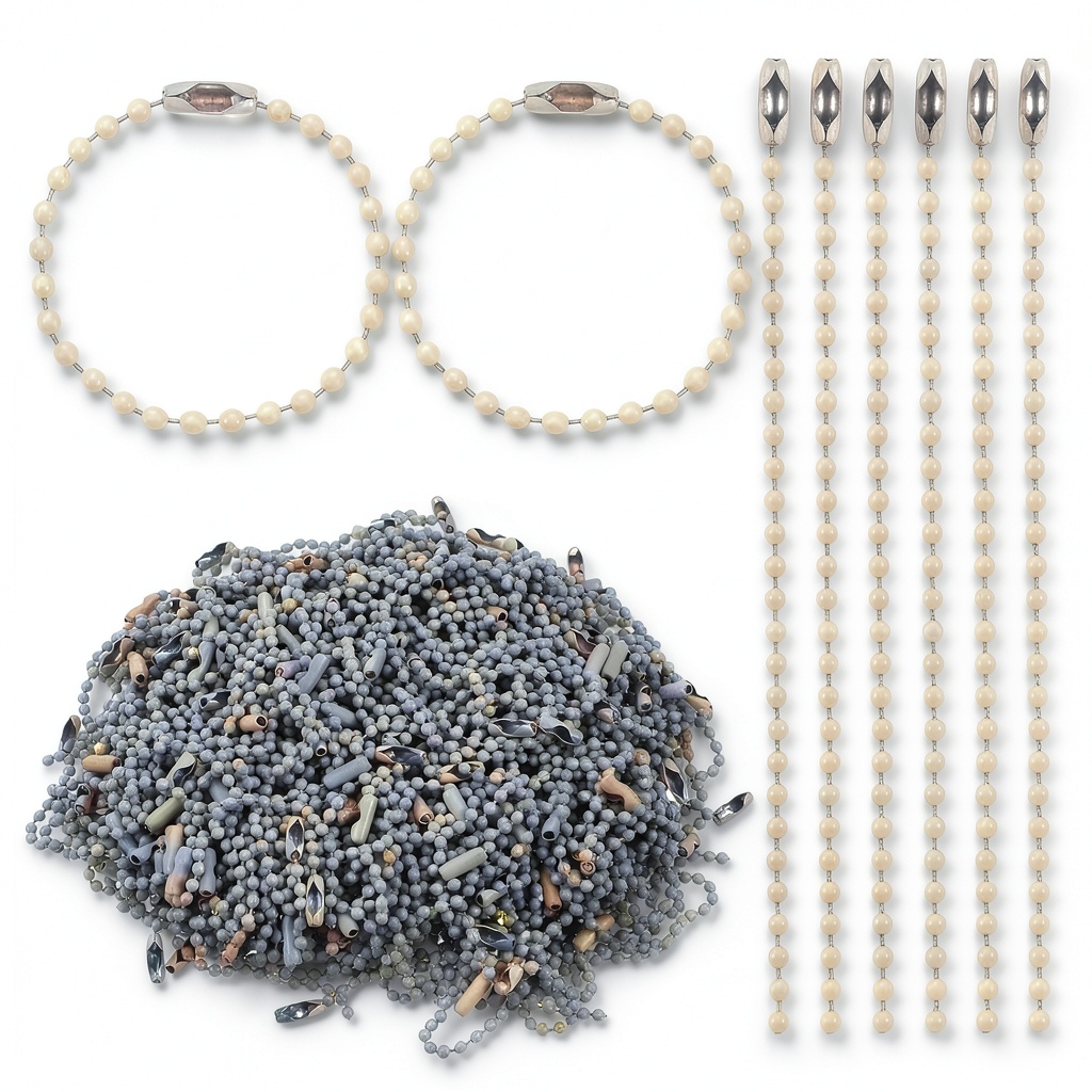 'JIEYAO ball chains displayed in a organized set for keychains and crafts'