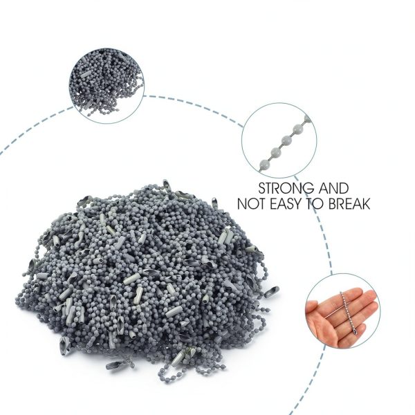JIEYAO Ball Chains 300Pcs Iron Alloy Keychain DIY Crafts-4
