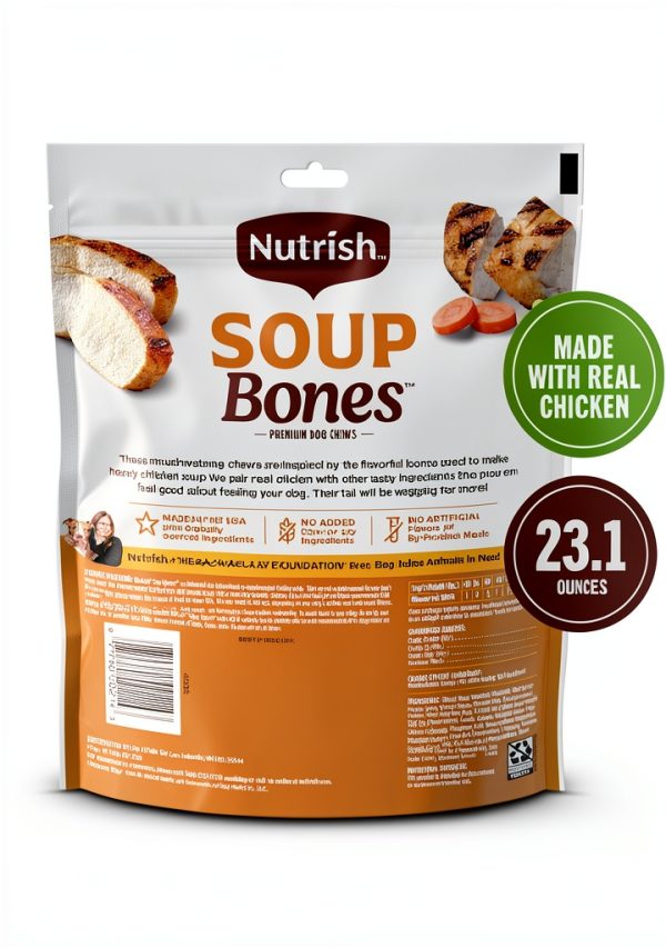 Nutrish Soup Bones Dog Treats Chicken Veggies Rawhide Free-2