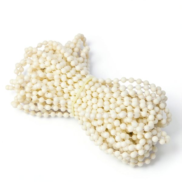 MEETOOT Bead Chain White Plastic Adjustable Window Blind-2