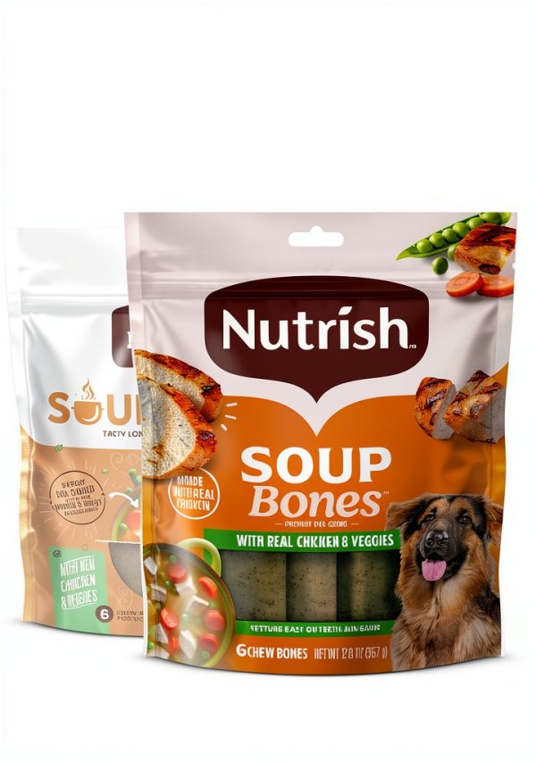 Nutrish Soup Bones Dog Treats Chicken Veggies Rawhide Free-1