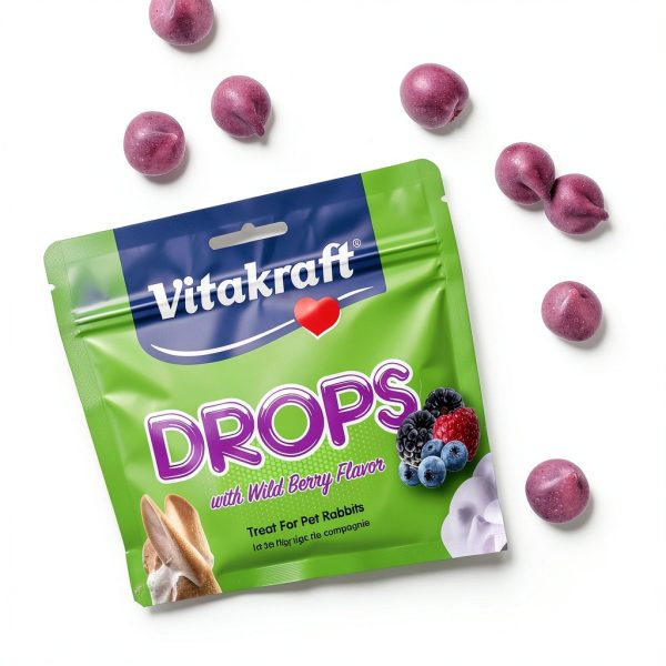 Vitakraft Wildberry Yogurt Drops Rabbit Small Animal Treats-3
