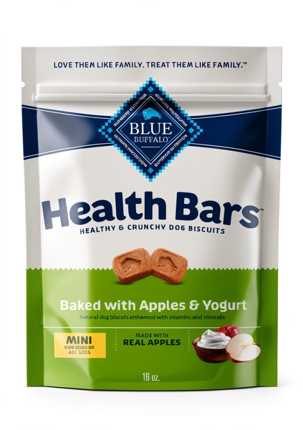 Blue Buffalo Dog Treats Mini Crunchy Biscuits Apples Yogurt-0