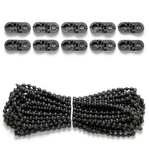 Ajcotahm Plastic Bead Chain Roller Blind Cord 10 Meter Black-0