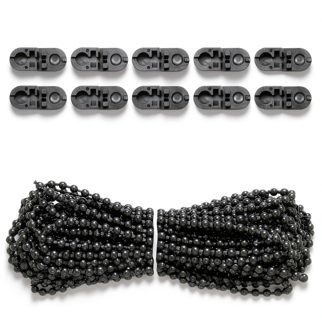 'Ajcotahm plastic bead chain shown with roller blind mechanism'