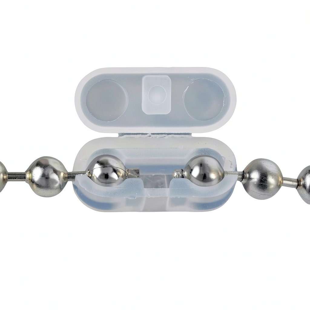 Installing QSYZAIL Ball Chain Protectors on vertical blinds in living room