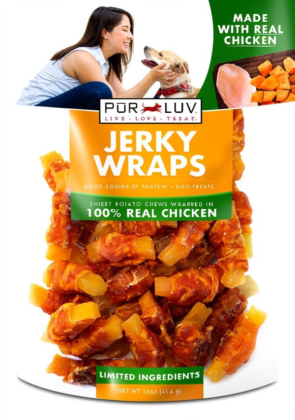 Pur Luv Chicken Jerky Dog Treats Sweet Potato Chews-0