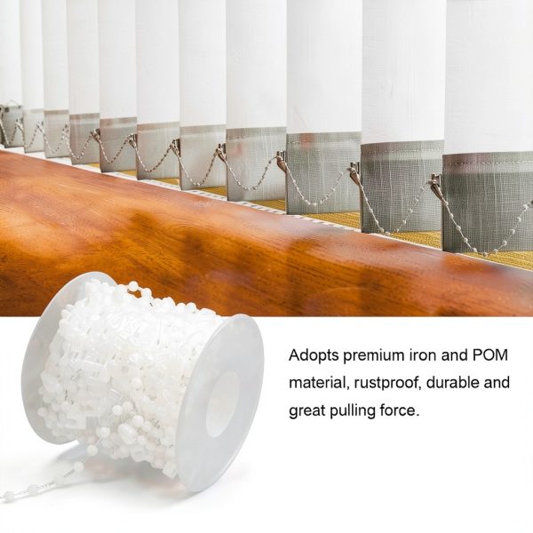 Liyeehao Iron Vertical Blind Bead Chain Manual White Indoor-1