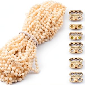 MEETOOT Bead Chain White Plastic Adjustable Window Blind-0