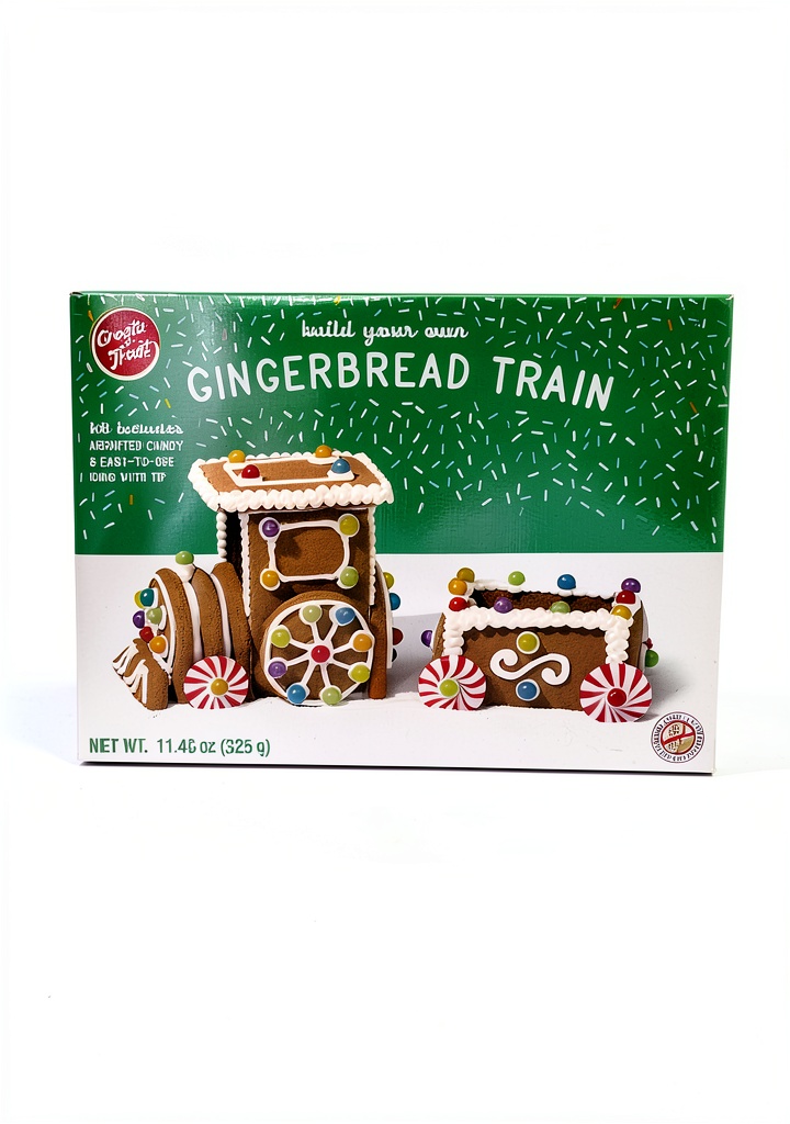 'Assembled Create A Treat Gingerbread Train Kit for small animals'