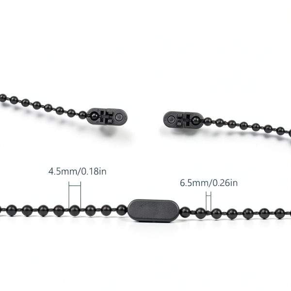 Ajcotahm Plastic Bead Chain Roller Blind Cord 10 Meter Black-1