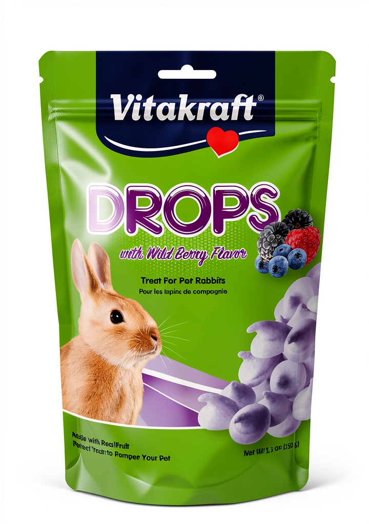 'Vitakraft Wildberry Yogurt Drops package and treats for small animals'