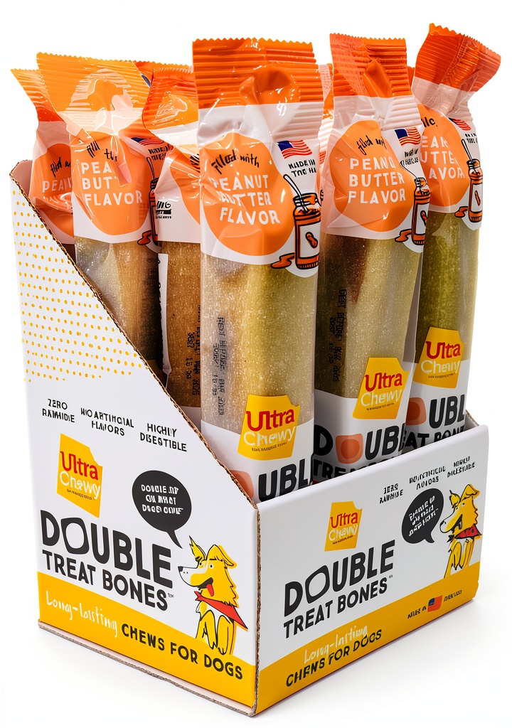 Rush Direct Dog Treat Bones in assorted flavors and pack sizes