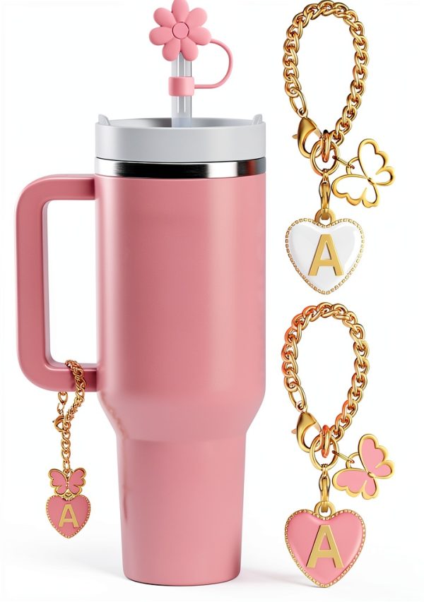 Stanley Cup Straw Cover ANLABESY Pink Silicone-0