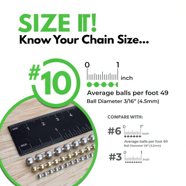 Nickel Steel Ball Chain WAXAW #10 Industrial-5