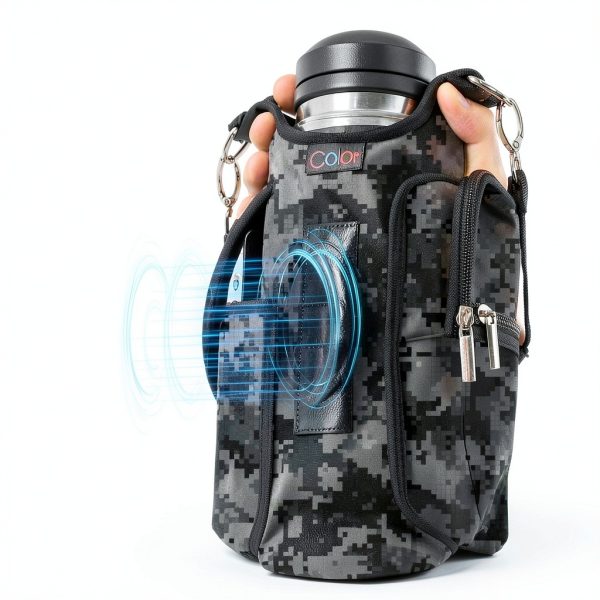 Magnetic Gym Bag by icolor Neoprene Bottle Holder with Shoulder Strap-1