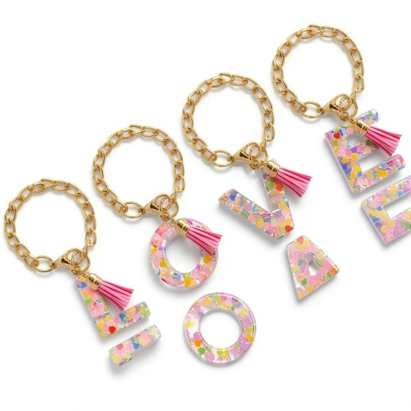 Personalized Letter Charm for Tumbler by CCINPPY – Pink Epoxy Resin-5