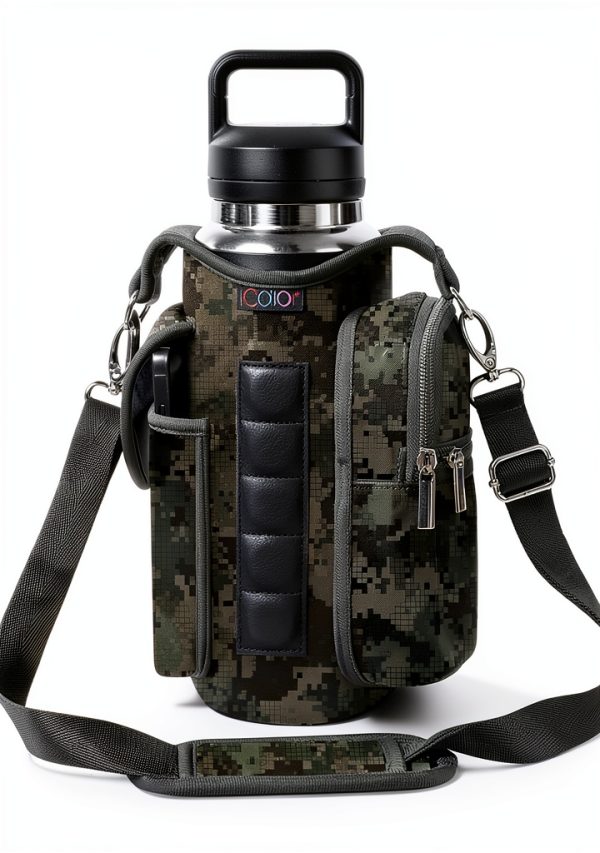 Magnetic Gym Bag by icolor Neoprene Bottle Holder with Shoulder Strap-0