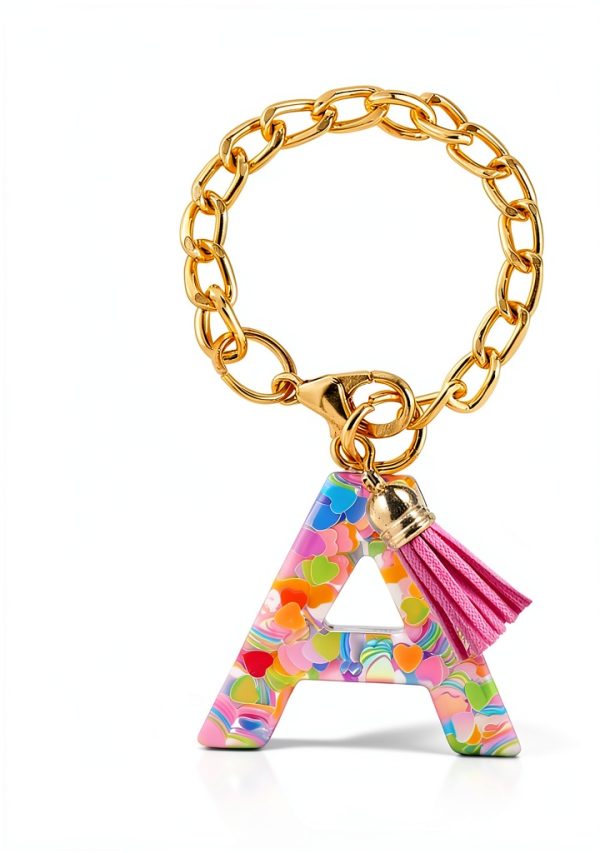 Personalized Letter Charm for Tumbler by CCINPPY – Pink Epoxy Resin-0