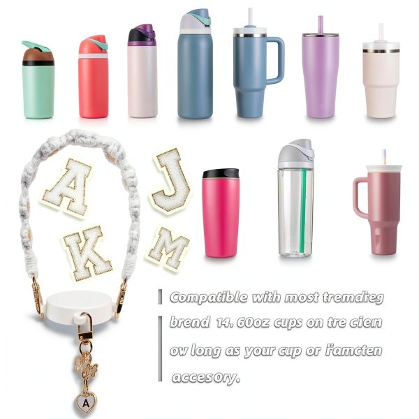 SITKOL Owala Bottle Letter Charm Set White A Style Durable Strap-1