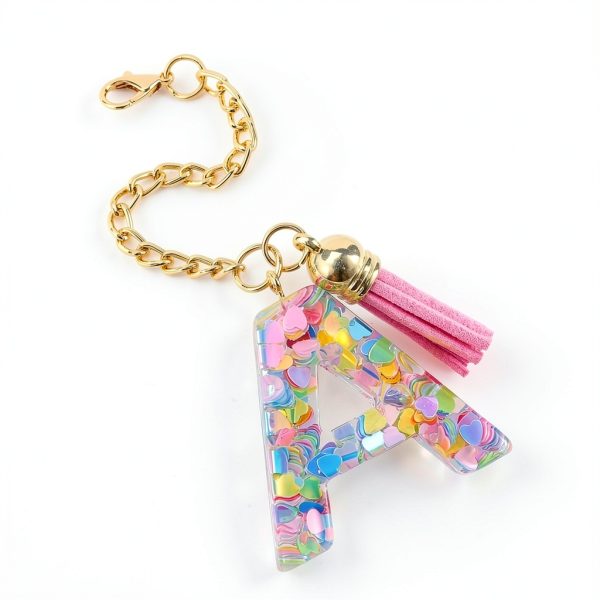 Personalized Letter Charm for Tumbler by CCINPPY – Pink Epoxy Resin-2