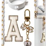 SITKOL Owala Bottle Letter Charm Set White A Style Durable Strap-0