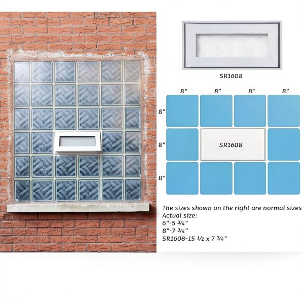 16" x 8" Small Basement Window White Vinyl Frosted Glass – CroBlissful-2