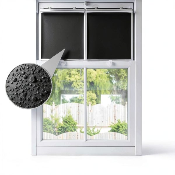 Roller Shades for Indoor Windows, Blackout Suction Cup Retractable Gray Roller Shades for Indoor Windows and Car Windshield-5