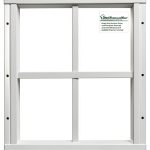 Shed Windows 12x12 White Flush Mount Window with Tempered Glass Frame-0