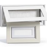 16" x 8" Small Basement Window White Vinyl Frosted Glass – CroBlissful-0