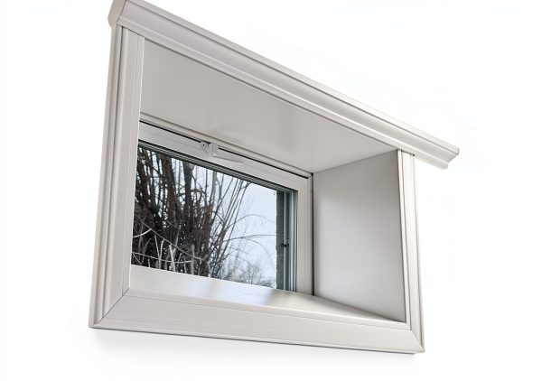 VBHI Vinyl Basement Hopper Window 32x18 White – Vinyl Frame Metal Lock-4