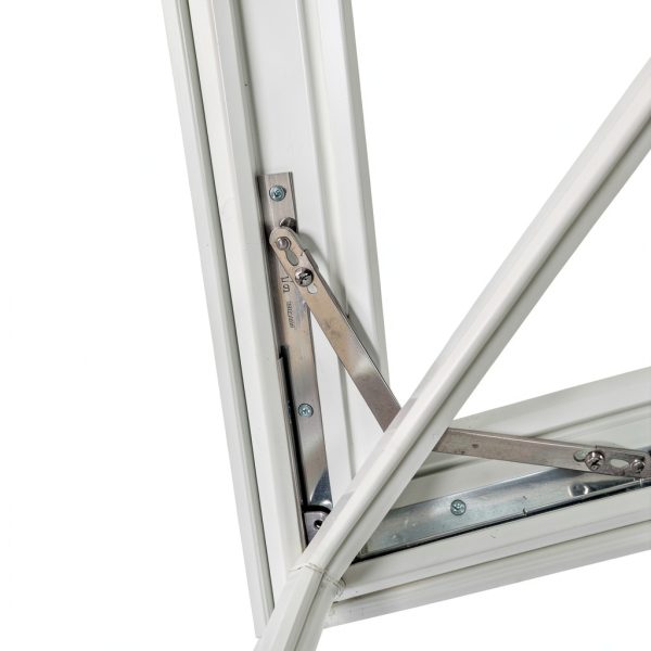 VBHI Vinyl Basement Hopper Window 32x18 White – Vinyl Frame Metal Lock-3