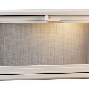 VBHI Vinyl Basement Hopper Window 32x18 White – Vinyl Frame Metal Lock-0