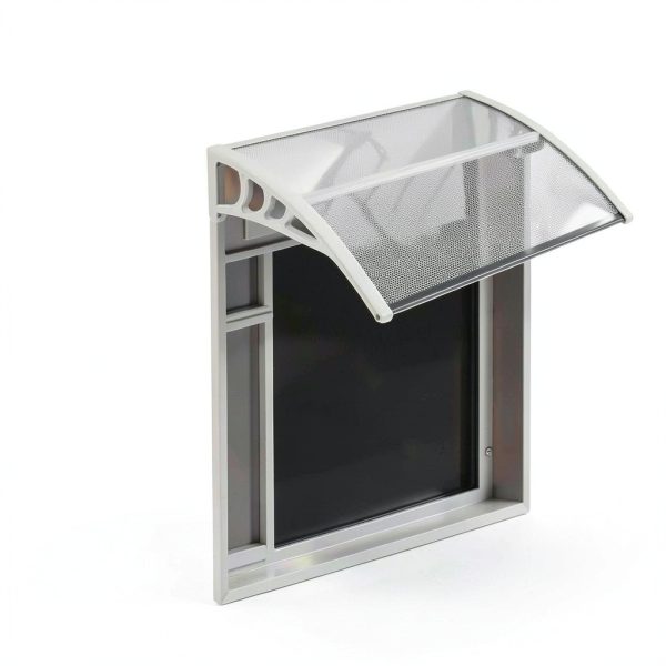 Window Awning Outvita 40x30 Polycarbonate Door Canopy White Bracket-7
