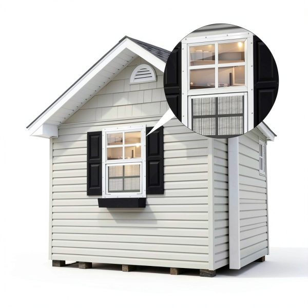 Shed Windows Cieex 12x18 Flush Mount Sliding – Tempered Glass White-2