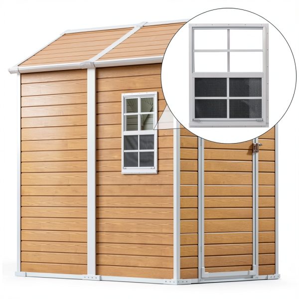 Shed Window NeatiEase 24x36 Mount Tempered Glass & Fiberglass Screen-5