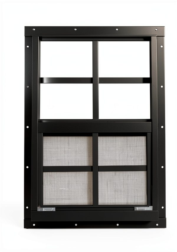 Shed Windows 2 Pack Black 12x18 Tempered Glass with Screen – NOTASA-2