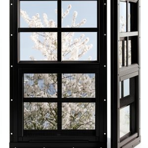 Shed Windows 2 Pack Black 12x18 Tempered Glass with Screen – NOTASA-0