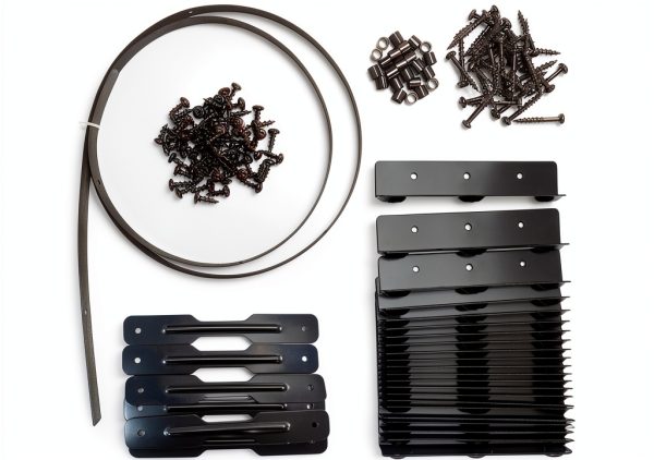 Deck Sunblind System Pylex Bracket Kit - Black Steel - 11 Boards 48"-5
