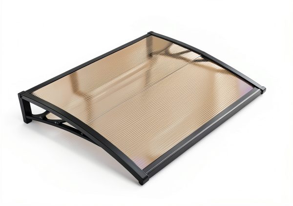 24 * 40'' Window and Door Awning Exterior, UV/Rain/Snow/Sunlight Protection Sheet, UPF 50+ Polycarbonate Overhang Canopy, House Overdoor Awnings for Door Entrance Outside/Patio/Porch/Deck-5