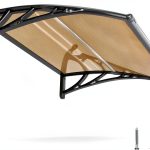 24 * 40'' Window and Door Awning Exterior, UV/Rain/Snow/Sunlight Protection Sheet, UPF 50+ Polycarbonate Overhang Canopy, House Overdoor Awnings for Door Entrance Outside/Patio/Porch/Deck-0